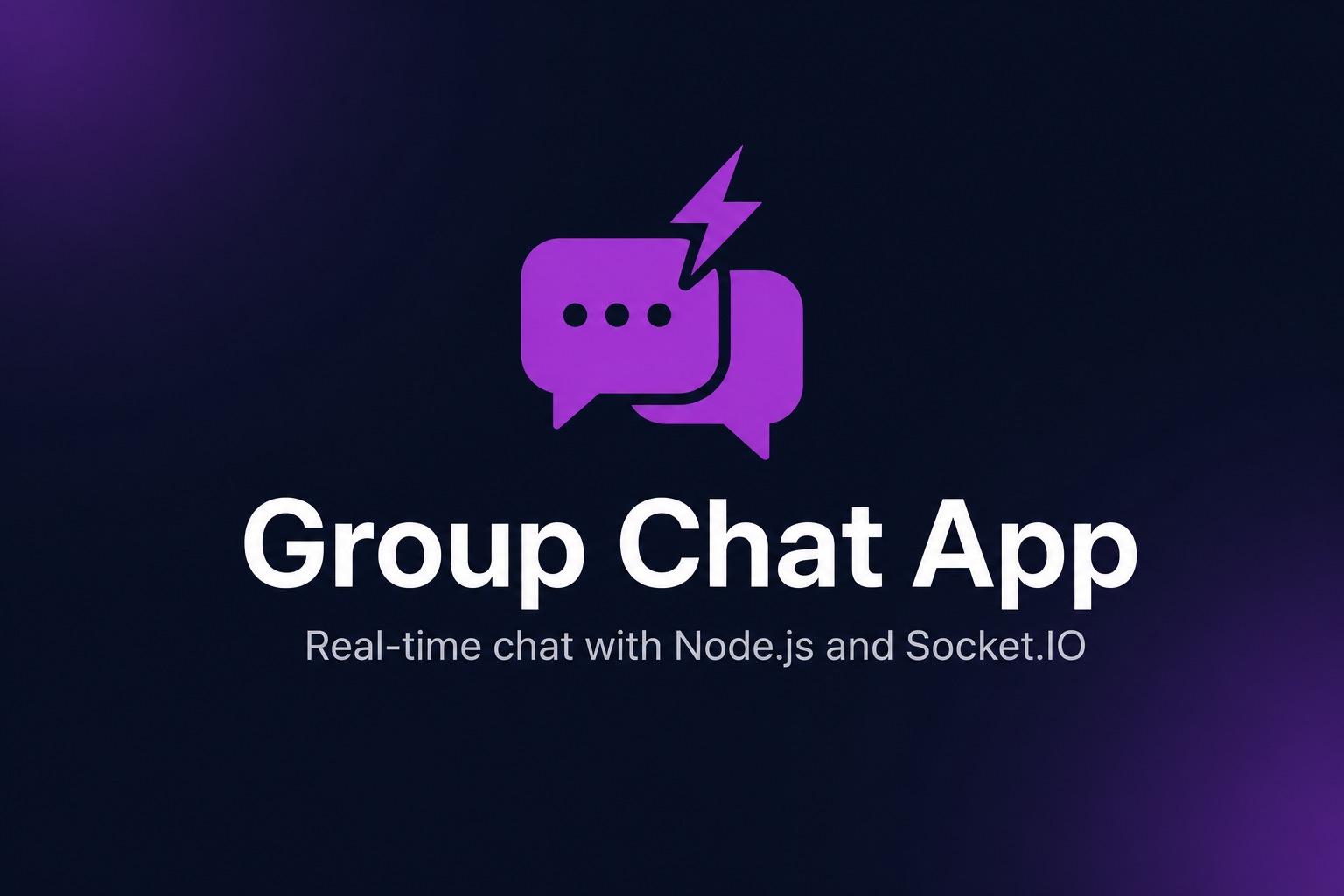 Group Chat App - real-time chat with Node.js and Socket.IO